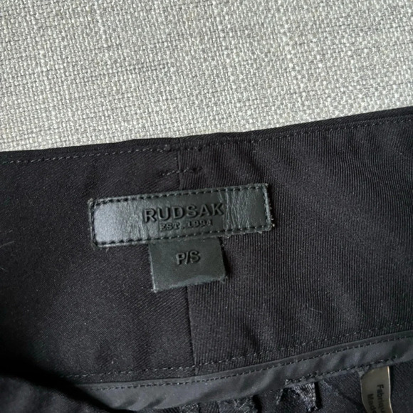 Rudsak High Waist Black Pant Trousers Size  S Black Office Work Dark Academia - Picture 7 of 11